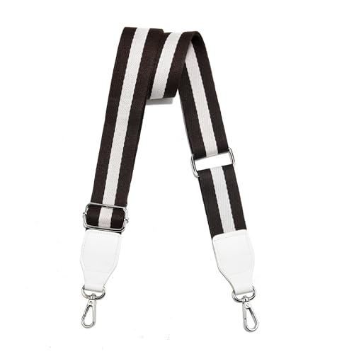Image of Purse Straps Replacement Crossbody, Universal Wide Shoulder Strap for Bags Adjustable Straps for Handbags (Silvery Hardware)