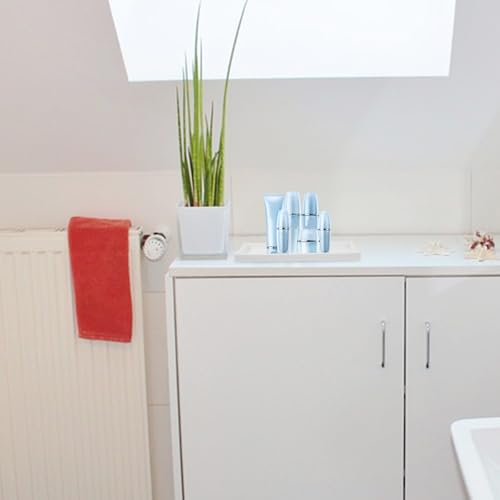 Bandeja organizadora de silicona para baño y cocina con base rectangular 5