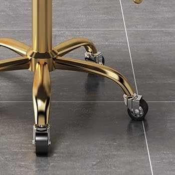 Sgabello girevole ergonomico con schienale, altezza regolabile, per salone, garage, casa, ufficio e studio