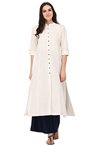 Image of Pistaa's Women's Cotton Regular Fit Casual Kurta
