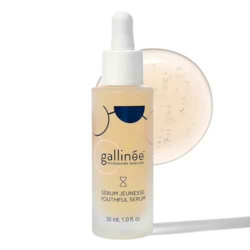 Gallinée - Youthful Face Serum - Probiotic Serum for Anti Aging & Hydration - With Lactic Acid & Marine based Prebiotic - Dermatologically Tested & Made in France - For All Skin Types - 30 ml