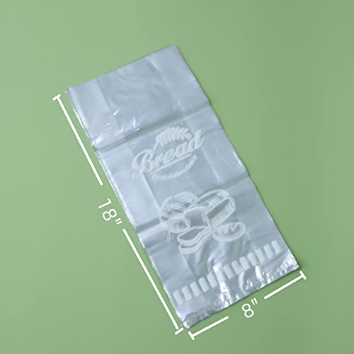 Lesibag Bread Loaf Packing Bags - Printed Bags for Homemade or Bakery Bread - Reusable for Large Loaves - 8” x 4” x 18” (100 pcs) - Image 2