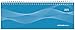 Produktbild Zettler - Tisch-Querkalender 2025 blau, 29,7x10,5cm, Bürokalender mit 128 Seiten, Tages-, 1 Woche auf 2 Seiten, Monatsübersicht, Notizbereich, Adressteil, Ringbindung und deutsches Kalendarium