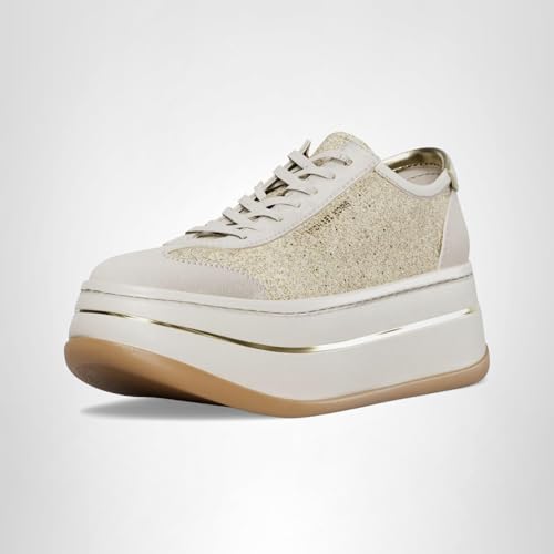 Michael Kors Women's Hayes T Toe Sneaker, Pale Gold, 8