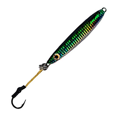 Palomar Fishing Flat Side Ocean Jig Fast Vertical Deep Drop Lure | Mustad Hook-Owner Ring | Kevlar Assist Cord | 9 Colors-5 Weights | 6-Pack / 2-Pack Bulk Prices | Next-Gen Graphene Paint | Us Owned #TOP7