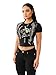 True Religion Women's Heritage Logo Short Sleeve Baby Tee - Casual Crew Neck T-Shirt-Jet Black, XL