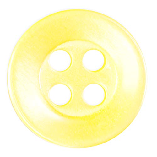 Button Sewing Button 4 Hole Shirt Button Large Buttons Plastic Buttons Round Button Front Shirt Buttons Golden Yellow Button 18L Pack of 12