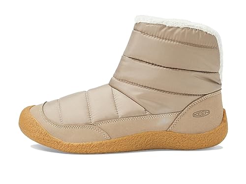 KEEN KEEN Women's Howser Fold Down Warm Indoor Outdoor Comfortable Slipper Chukka Boots, Timberwolf/Plaza Taupe, 9.5