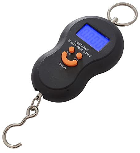 Balança Digital Portátil De Mão Com Gancho De Aço p/Bolsa Sacola E Mala Peixe De 10g Até 50kg Lb Oz