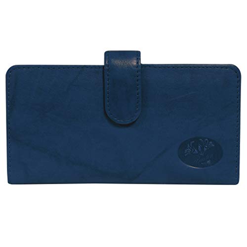 Buxton Heiress Pik-Me-Up Checkbook & Credit Card Holder Wallet (Navy)