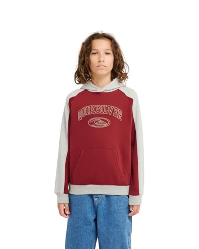Sweat capuche Quiksilver rouge en molleton doux et résistant pour enfant 12 ans
