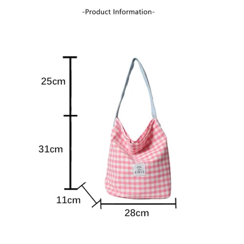 Checkered Crossbody Bag Gingham Shoulder Tote Bag for Women Casual Checkered Canvas Hobo Purse Vintage Plaid Slouchy Alt Bags3