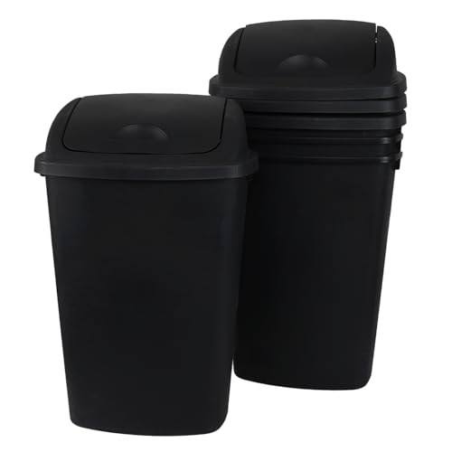 Canecas de basura 13 galones pack 4 negras plástico