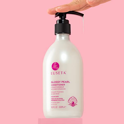 Luseta Glossy Pearl Conditioner For Smoothing And Nourishing Frizzy, Deep Moisturizing Conditioner With Pearl Extract, Awakening Shine For Dull Hair 16.9 Fl.oz. #TOP2