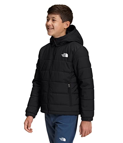 The North Face Boys' Reversible Mount Chimbo Full Zip Hooded Jacket, Tnf Black, Medium #TOP3
