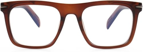 Image of Blue Light Glasses for Men Women Trendy Square Frame Blue Light Blocking Lens Computer Eyeglasses
