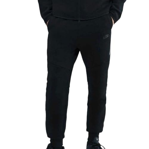Nike Tech Black Fleece Joggers with Reflective Accents