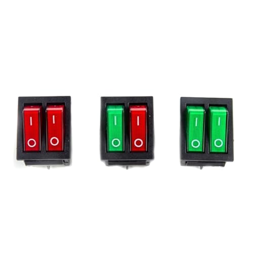 Interrupteur à bascule double KCD8 avec LED bicolore et haute capacité 20A