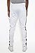 Weiv Solid Single Stripe Track Pant Jogger Athletic Pants with Ankle Zipper Teal White