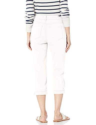 Nydj Women's Marilyn Straight Cuff Cropped Slimming Jeans, Optic White, 6 #TOP3