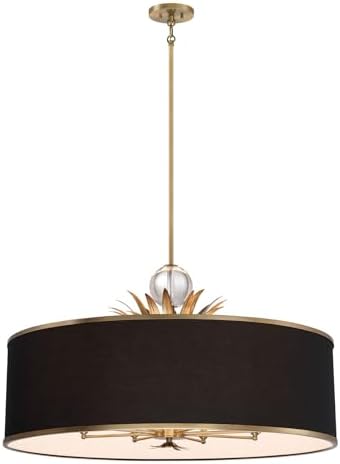Minka Lavery 4588-672 Caprio Pendant, 8-Light, 480 Total Watts, 40.63-in H x 25.13-in W, Natural Brushed Brass