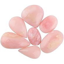 7pcs Natural Pink Opal Gemstones, Bulk Loose Cabochon Stones for Jewelry Making, Wholesale Polished Flat Back Supplies, Wicca & Reiki Healing Crystals, Wire Wrapping, Gem Collection