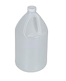 Vestil JUG-1 High Density Polyethylene (HDPE) Round Jug with Natural Cap, 6