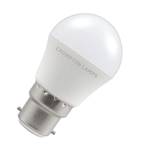 Crompton Lamps LED Golfball 5.5W BC-B22d (40W Equivalent) 6500K Daylight Opal 470lm BC Bayonet B22 Round Frosted Light Bulb