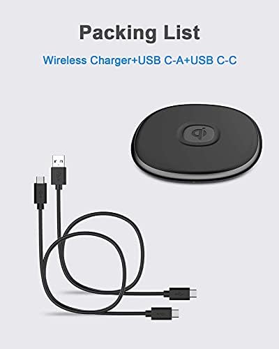 Fast Wireless Charger for Samsung and iPhone - NANAMI 15W Max Qi Cordless Charging Pad for iPhone 14 13 12 11 SE2 XS Max XR XS X 8 Plus 8 and Samsung Galaxy S22 S21 S21+ S20 S20 FE S10 S9 S8 Note 20