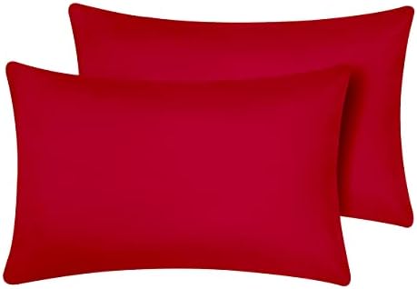 Oxford Homeware Black Pillow Cases 2 Pack Brushed Microfiber  Standard Pillowcases Fade Resistant Pillow Cover Envelope Closure Pillow Covers (50 x 75 cm)