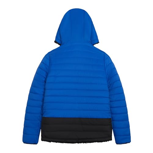 Image of LONDON FOG Boys' Reversible Puffer-to-sherpa Fleece Heavyweight Jacket