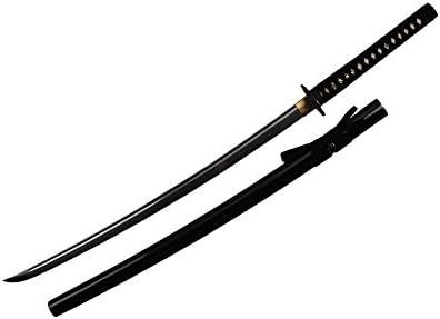 Onikiri F-560-1 1045 Carbon Steel Handmade Katana with Scabbard, 41.5", Black