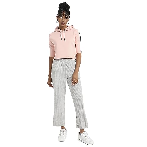 Image of Campus Sutra Women Cotton Hooded Neck Sweatshirt