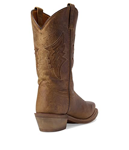 Image of Laredo Mens Nico Embroidered Square Toe Pull On Casual Boots Mid Calf - Brown