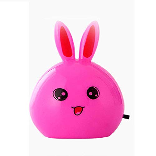 Conejo de dibujos animados LED Luz nocturna Enchufe AC110-220V Interruptor Lámpara de pared Regalos