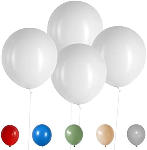 KAINSY Metallic Gold Balloons 18 Inch, Giant Gold Metallic Chrome Party Balloons Decor, 6 Pcs Large Shiny Latex Balloons Set Ribbon, Thick Balloons Birthday Wedding Baby Shower Christmas