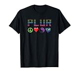 PLUR Peace Love Unity Respect Techno EDM Festival T-Shirt