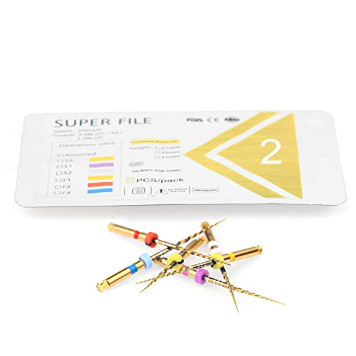 Xux 6Pcs/Pack Sx-F3 Gold Flexible Files Endo Rotary Files Engine Use Golden Endodontic Niti Files 21Mm/25Mm/31Mm thumb #4