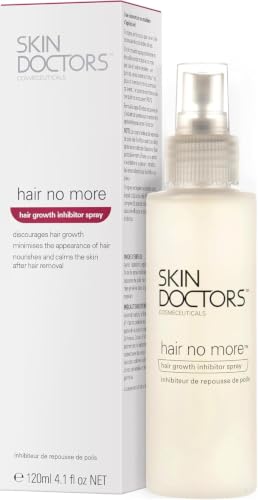 Skin Doctors Hair No More Inhibitor Spray, painless hair removal, after shaving, waxing, epilating, slows hair growth and nourishes the skin. For use on legs, bikini line, underarm and face - 120ml
