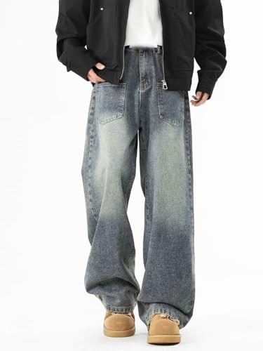 Men's Jeans American Vintage Spring Autumn Straight Loose Casual Pants2