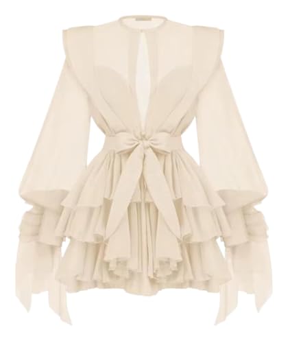 Women O Neck Long Sleeve High Waist Vintage Style Knee Length Dress A Line Silhouette Spring Summer Fashion