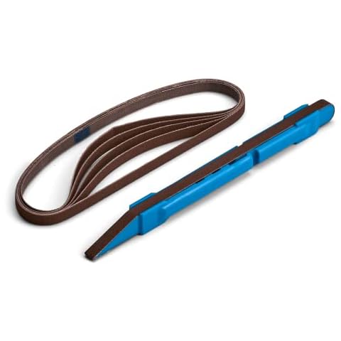 1/4" Sanding Detailer Sanding Stick, 240 Grit Sanding Detailer with Five 240 grit Replacement Belts. Sanding Detailer Measures 1/4" x 6". for Wood Working, Model Building, 3D Printing, Small Sanding Cover