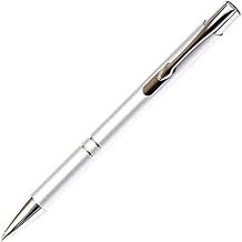 Lanier Pens JJ Ballpoint Pen Silver Anodized Aluminum Body, G2 Medium Tip Refill Black Ink Black, Red, Blue, Pink, Purple, Green, Silver, Gun Metal, Gold