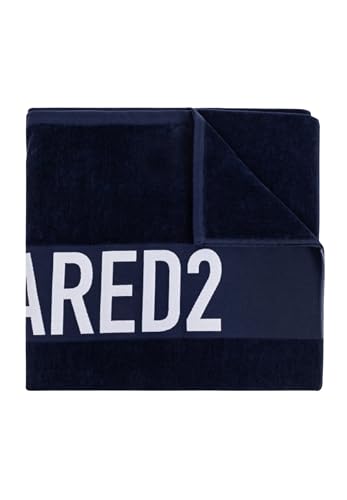 Serviette de plage bleue DSQUARED2 en coton haut de gamme pour homme et femme