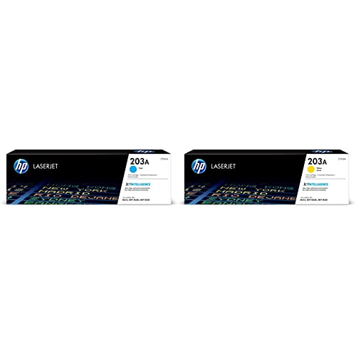 Toner HP 203A CF541A Cyan et CF542A Jaune LaserJet Authentique