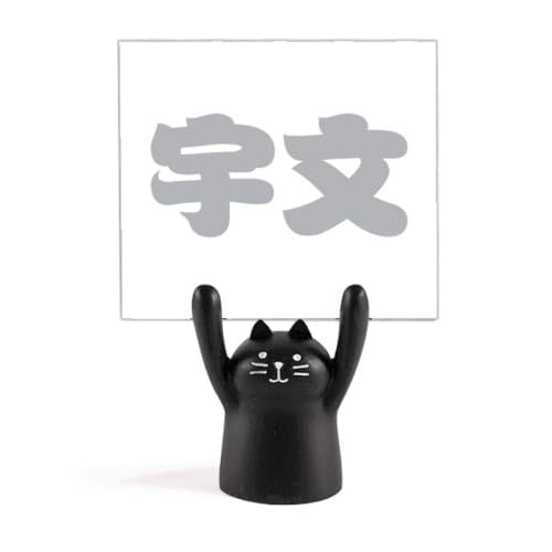 Support de mémo chinois Yuwen chat noir idée cadeau déco de table originale