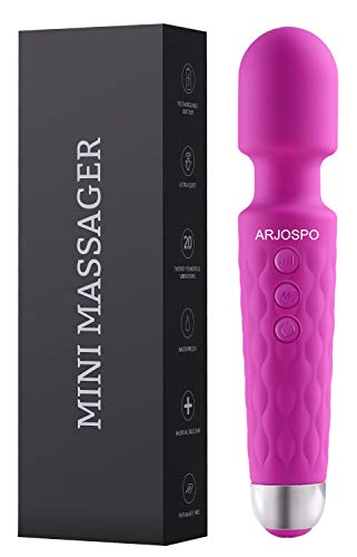 ARJOSPO Upgraded Mini Massager, The Original Compact Power Rechargeable Wand Massager, Wireless, 20x
