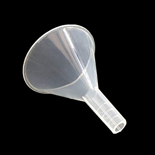image for YXQ 12Pcs Plastic Filter Funnel 60mm Dia Clear Funnels with Spout for 