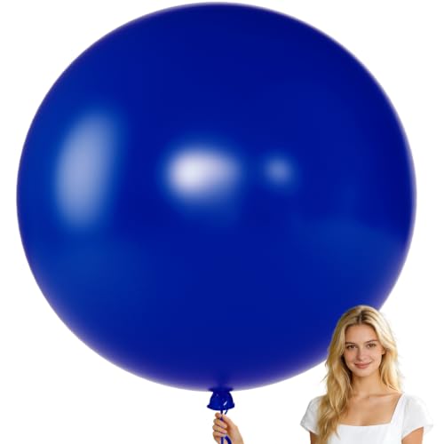 Image of KALOR Royal Blue Giant 36 Inch 9pcs Large Latex Balloons