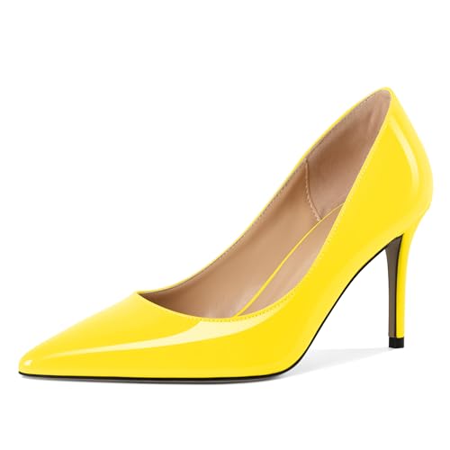 Women's High Heel Pumps Stiletto High Heeled Pump for Women Pointed Toe Heels Elegant Classic 3.4 Inch Stiletto Shoes